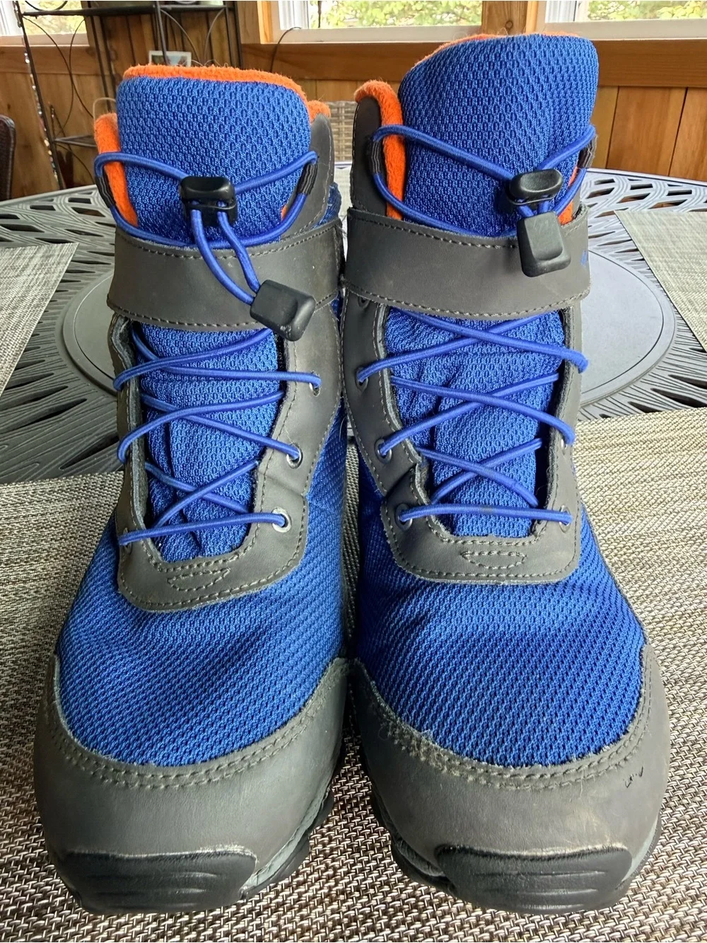 Columbia Hyper Boreal Omni-Heat Kids Blue and Gray Waterproof Boot
